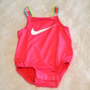Pink 3months Nike dri-fit one piece. 3 snap bottom.
